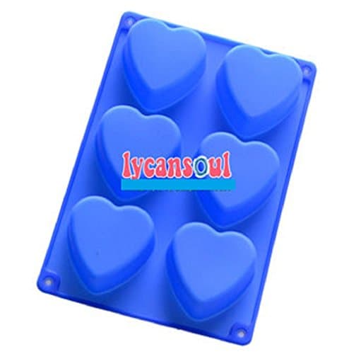 "26.7cm X 18.2cm X 3.4cm" Heart Silicon Cake Mold Chocolate Mousse Dessert Mold &amp; Party Wedding (Hc00048)
