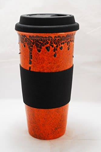 Travel mug with lid - Pumpkin Spice Shimmer