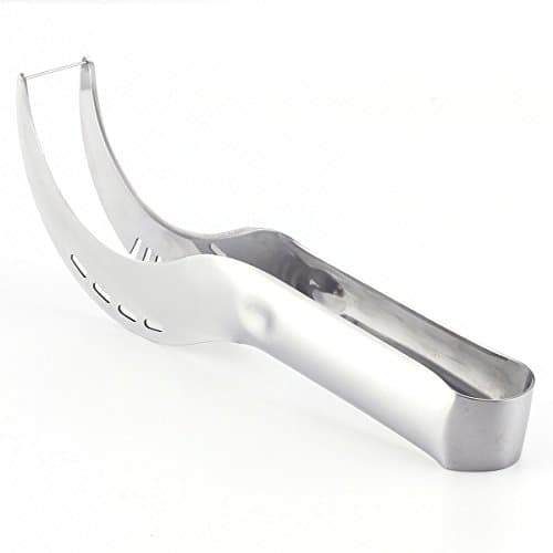 Stainless Steel Watermelon Fruit Slicer, Corer &amp; Server – Create Fruit Baskets, Fruit Salad &amp; Edible Arrangements – Home Kitchen Tool Makes Delicious, Kid Friendly Summer Fruit Snacks BY REVILO GOODS