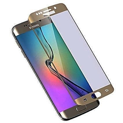 AccWorld ? Full Screen Coverage 9H Hardness HD Curved Tempered Glass Screen Protector for Samsung Galaxy S7 Edge - Copper Gold