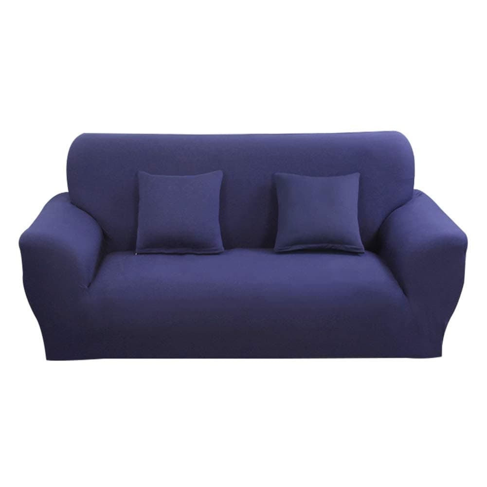 Hotniu 1-Piece Stretch Sofa Couch Covers Universal Fitted Sofa Arm-chair Slipcover Love Seat Furniture Protector (4 Seater,Navy)