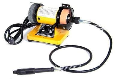 Mini Bench Grinder with Rotary Flexible Shaft Die Carving Set