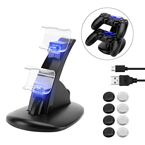 MOFIR PS4 Dual USB Controller Charger Station,LED Indicater, Docking Station Stand for Sony Playstation 4 / PS4 / PS4 Pro / PS4 Slim Controller