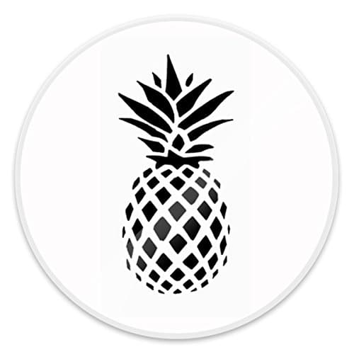 Expanding Stand Pop Grip Mount Holder Sockets for iPhone,Smartphones and Tablets - Black Pineapple White