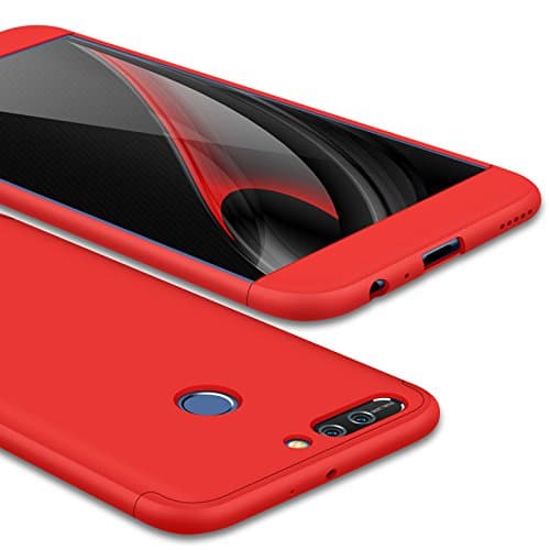 Honor 8 Pro Case, Honor V9 Case, GKK Double Dip Ultra Slim Knight Series Case For Huawei Honor 8 Pro Hybrid PC [HARD] Full Protection Matte Phone Case (Red)