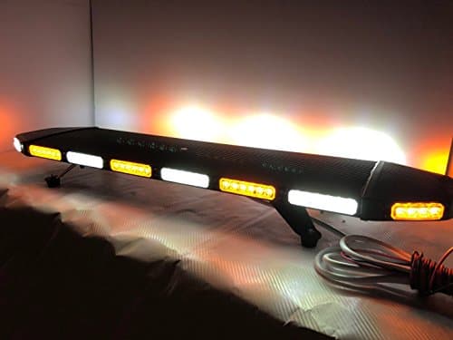 TABODD 41" 96 LED Emergency LED Light for Trucks Vehicles, Traffic Advisor LED Turning Light Warning Security Rooftop Strobe Light Bar Amber White