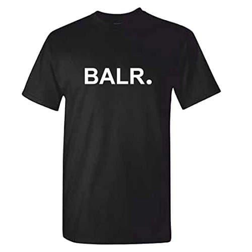 MITEES Mens Black BALR Tshirt