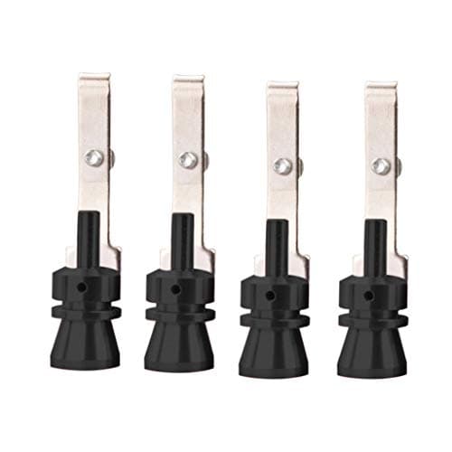Amaping Car Auto Exhaust Pipe Oversized Roar Maker Aluminum Alloy Loud Whistle Sound Maker, 4pcs (Large, Black)