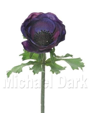36cm Artificial Japanese Anemone - Purple