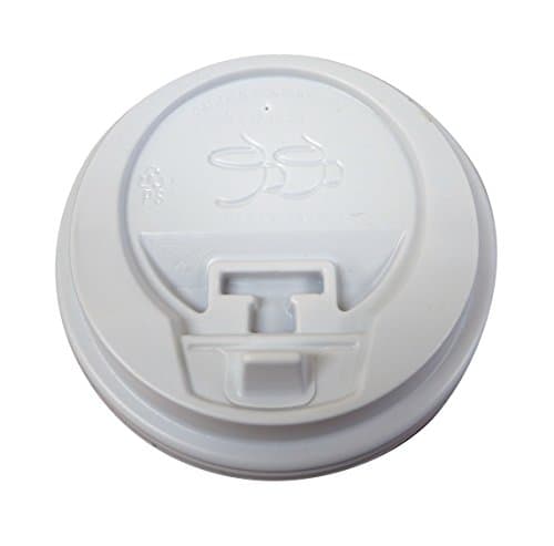 Gogo Reclosable Tear Tab Hot Cup Dome Lids, White 50/bag