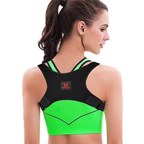 【2019 New Version】Eoney Posture Corrector for Women & Men Under Clothes Effective and Adjustable Shoulder Belt for Slouching & Hunching Upper Back Brace (FDA Approved)