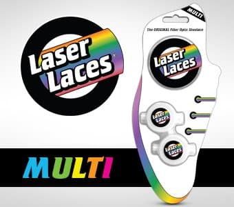 Laser Laces Multi Colored Fiber Optic Shoelaces