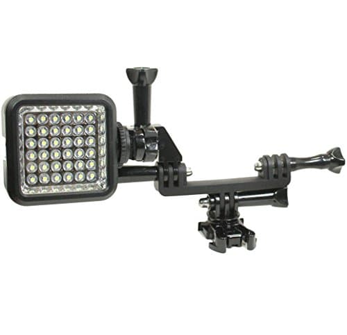 Action Mount Wearable LED Light Setup with Dual Mount, Perfect for use with Sport Camera or Smartphone Video Recording. (LED Light Dual Mount)