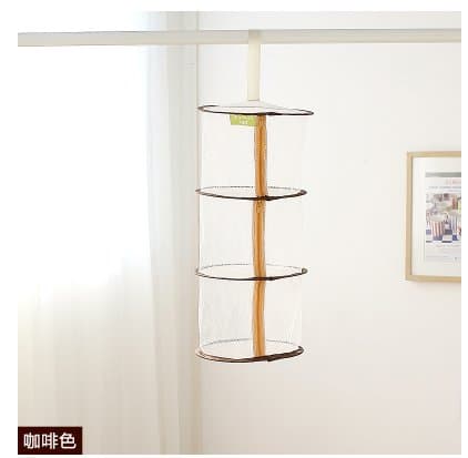 Laundry Hangers Dryer Net One Pack Winfashions 3 Tier Mesh Hanging Herb Drying Rack Dry Net For Bra (Coffee)