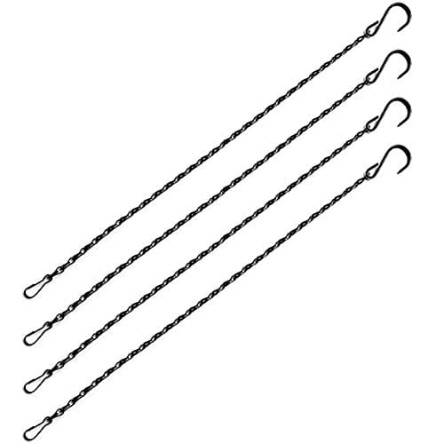 HAZOULEN Hanging Chains with Hooks, 35-Inch, 4 Pack, Long Metal Chains for Hanging Bird Feeders, Planters, Plant Baskets, Lights, Lanterns and Ornaments