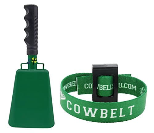 Various Sizes and Team Colors Cowbell with Stick Grip Handle Bell for Cheering at Sporting & Wedding Events - Cow Bell by Stewart Trading