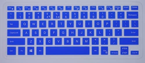 HYAIT 1Pcs Colorful Silicone Keyboard Protector Skin Cover for Dell Inspiron 14 3446/3447,14C/14(3000/5000 Series),14MR/MD/M SEMI-BLUE