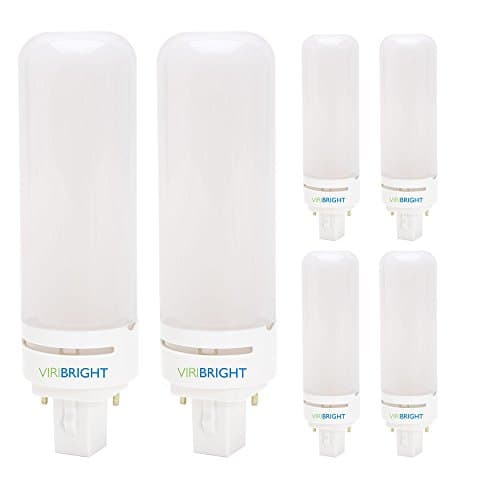 Viribright 750163-12 2034 Bypass Ballast Direct Wire Cool White 4000K 680 Lm G24D 2-Pin 13-18W Equivalent 8.5W LED PL Bulb (Pack of 12), 12 Piece