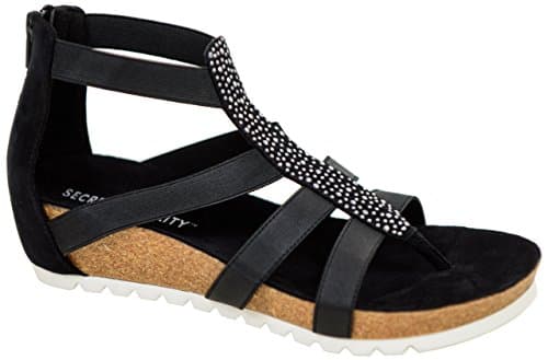 Secret Celebrity Tough Cookie Nova Suede/Elastic Gladiator Sandal