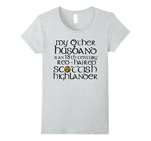 Womens OUTLANDER MY OTHER HUSBAND Tshirt Large Heather Grey