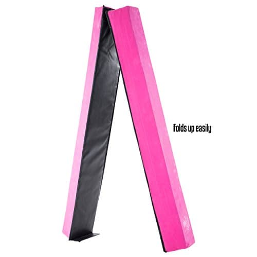 Junior Gymnastics Balance Beam – 2 x 4Ft Sectional Foam Low Floor Beam – Premium Synthetic Suede with Additional High Density EVA Foam Strip for Safety