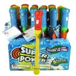 6 Pack - 14" Toy Water Pump Gun Blaster Soaker Asst'd Colors