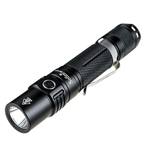 JIAX LED Flashlight Powerful Tactical HI 1200Lm Torch Light Lamp with Dual Switch Power Indicator ATR