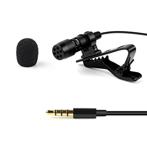 Lapel Omnidirectional Condenser Microphone Recording Clip On Mini Mic For IPhone And Android Mobile Phone,Tablet &amp; PC With 1.5 Meters Cable