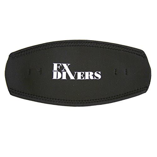 FX Divers Neo-Strap Neoprene and Velcro Mask with Strap Cover, Black