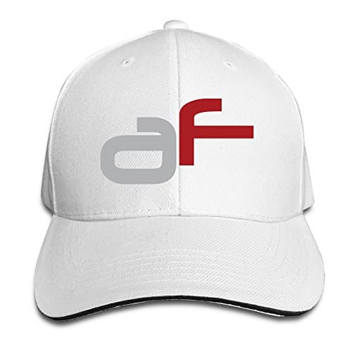 Custom Adults Funny Words AF Adjustable Sandwich Hunting Peak Hat &amp; Cap White