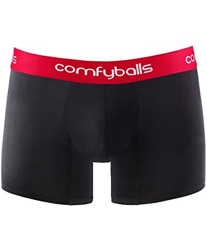 Comfyballs Men's Regular Boxers Black &amp; Red L