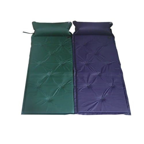 Eutteum New Air inflatable Self-Inflating Green Camping Mat Pillow Sleeping Pad Mattress Bed
