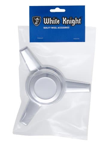 White Knight 35-AM Chrome Finish 3-Bar Straight Medallion Top Spinner