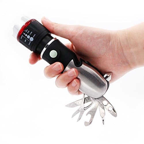 HuaReal Portable LED Flashlight with Tools - Small Useful Flashlight 1500 Lumens