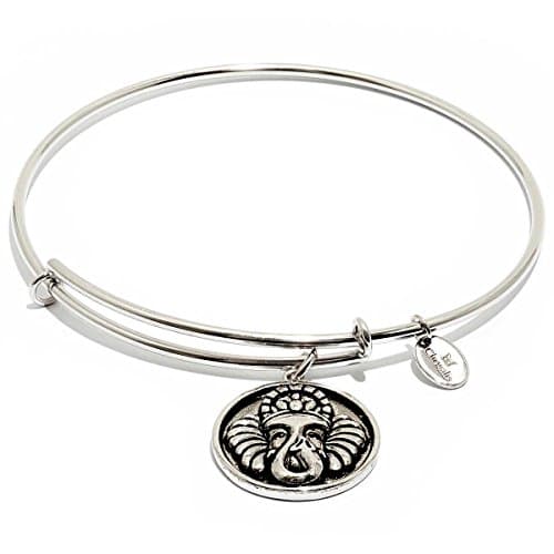 Chrysalis Ganesh Expandable Bangle, Rhodium-Plated