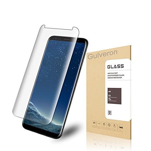 Galaxy S8 Screen Protector,Gulveron Tempered Glass [Case Friendly] 3D Curved Edge Ultra Clear 9H Hardness Anti-Scratch, Anti-Fingerprint,For Samsung Galaxy S8 [1-Pack]