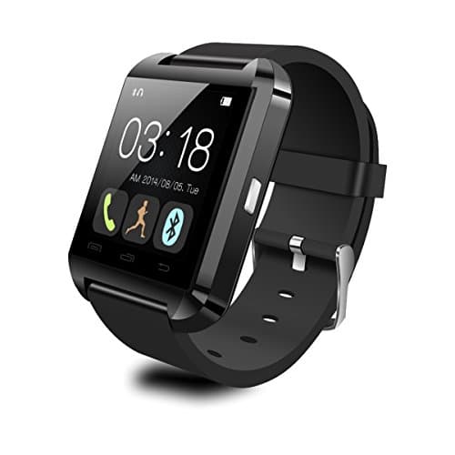 U-Watch U8 Plus Bluetooth 4.0 Wrist Watch Sleep monitor Pedometer Remote control Smart Phone for Android and ISO System Anti-lost 3 Color(Black)