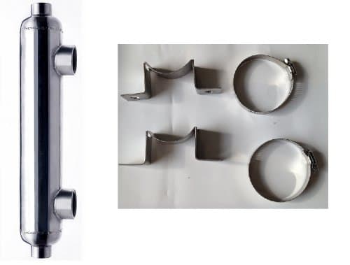 85,000 BTU Titanium Salt Water Pool &amp; Spa Heat Exchanger w/Mounts