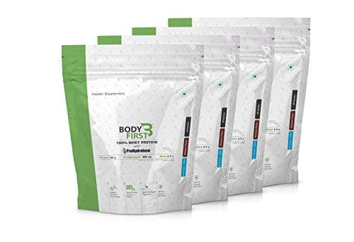BodyFirst® 100% Whey Protein with ProHydrolase (Blend of Isolate & Concentrate) (Chocolate Flavour) - 128 Servings/Sachets 4096 g