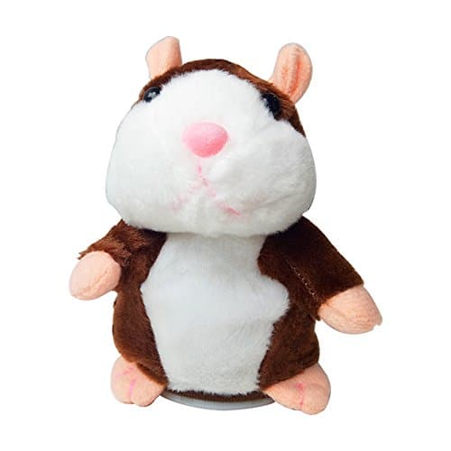 Fanme Talking Hamster Electronic Pet Talking Plush Toy Repeats What You Say Interactive Buddy Animal for Kids