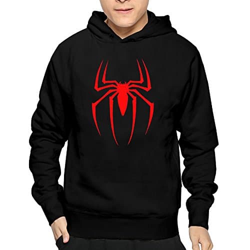 Mens' Spiderman Grid Logo Cool Hoodies Cotton