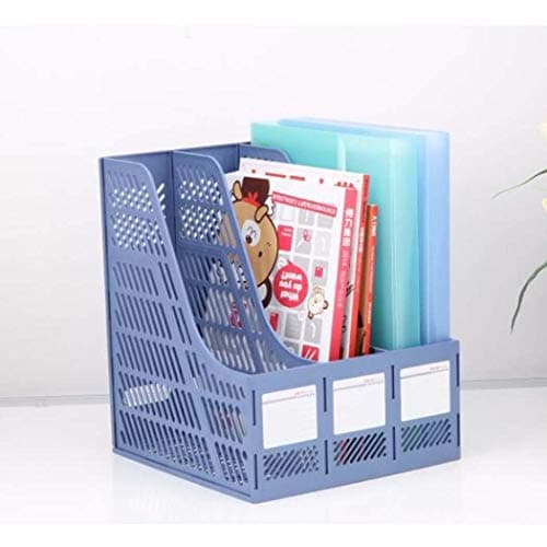 File Organizer,Office Desktop Accessories, 3 Pockets Desk Organizer Tray,for Folders,Mail, Stationary, Desk Accessories,Blue