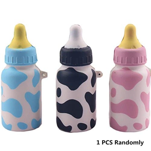 1Pc Random Slow Rising Squishy Feeding Bottle Scented Bread Phone Charm Bag Strap Squeeze Toy Fun