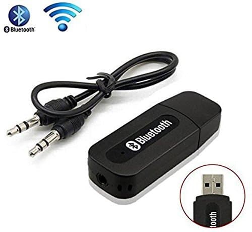 Everyday Shop 3.5 mm Bluetooth Stereo Adapter Audio Receiver with Dongle Transmitter USB Mp3 Speaker (Random Colour)