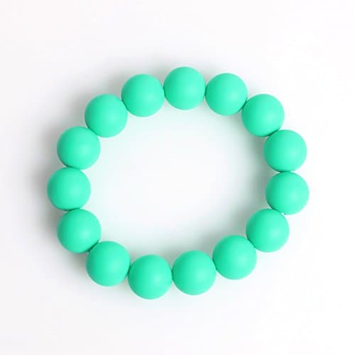 Teether Baby Ring Bracelet BPA Free Grade Silicone Gift for Mom Stretchable Infant Wwin Chew Beads Teething Toy