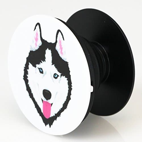 Expanding Stand And Grip Mount For Smartphones And Tablets Cell Phone Holder (Iphone 6 6s 7 7S, Samsung Galaxy, Tablets, Fire) Siberian Husky Dog