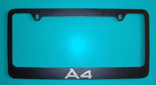 Audi A4 Black License Plate Frame (Zinc Metal)