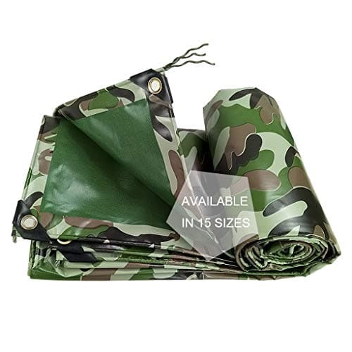 Camouflage Tarps Heavy Duty Waterproof, UV Resistant, Multi-Purpose Tarp 16 Mil Thick Polyester With Tent Shelter Camping Tarpaulin, Rustproof Grommets And Reinforced Edges (Size : 2X1.5m)
