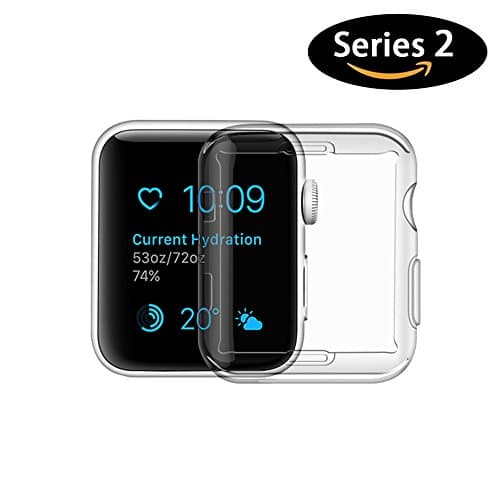 Apple Watch Series 2 Case, iphone Watch 2 TPU Screen Protector All-around Protective 0.3mm Hd Clear Ultra-thin Cover (for Apple Watch Series 2 38mm)