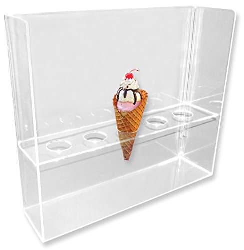 Old World Cone 5 Hole Waffle Cone Cabinet (Sneeze Guard)
